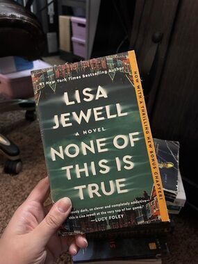 Lisa Jewell "None of This Is True" Paperback - Green Cover